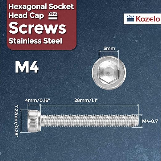 Kozelo 30pcs Socket Head Cap Screws - Image 2