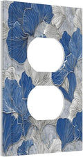 Bvtewkhz Abstract Blue Marble Plant Leaves Duplex Outlet Decorative Light by Unknown