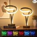 airnasa Spiral LED Table Lamp Set of 2-10 Color Modes, Touch Dimming, Modern by AIRNASA