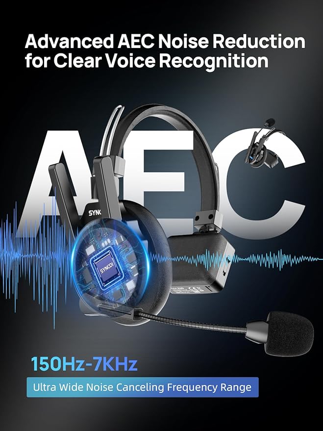 SYNCO XTALK XPRO2 Wireless Intercom Headset System, 2 Person 2.4GHz Wireless - Image 7