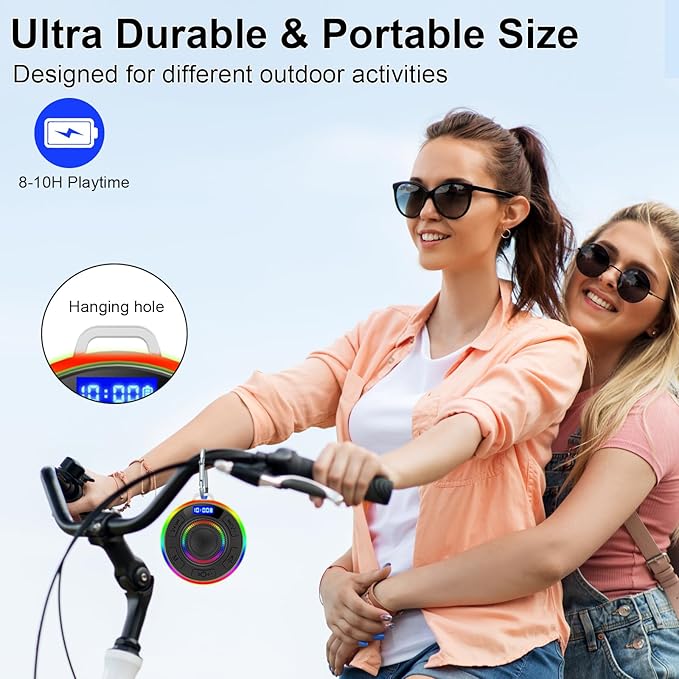 Shower Bluetooth Speaker IPX7 Waterproof, Portable Bluetooth Speakers - Image 6