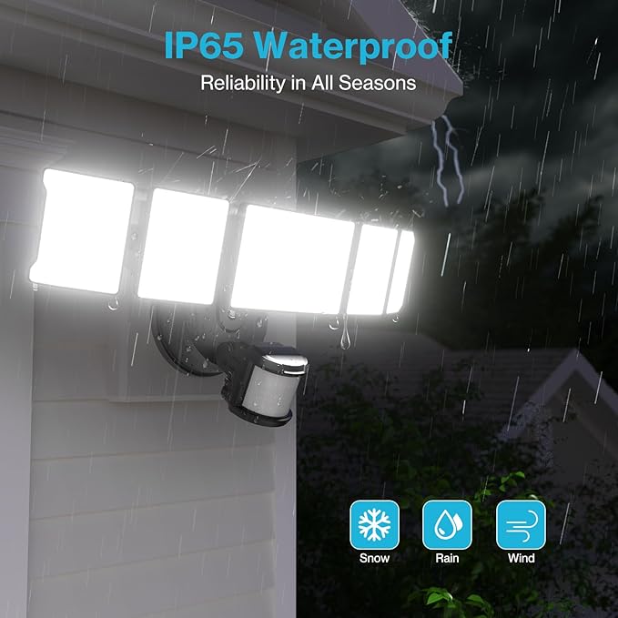 Olafus 130W Motion Sensor Outdoor Lights, 13000LM 2 Pack Motion Sensor Flood - Image 6