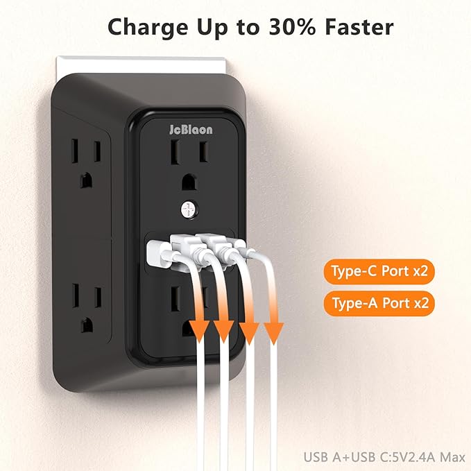USB Wall Charger Power Strip Surge Protector - Image 4