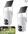 Dzees Solar Security Cameras Wireless Outdoor, 2K Battery Powered Security by Dzees
