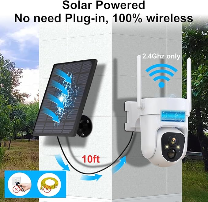 2K PTZ Solar WiFi Security Camera - Image 2