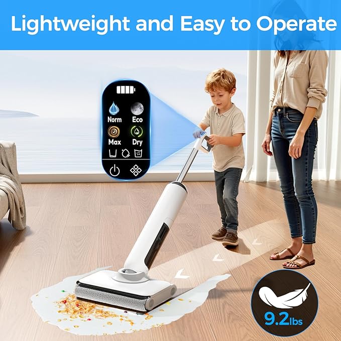 HABIUBIU Wet Dry Vacuum Cleaner, 180° Lay-Flat Cordless Vacuum Mop Combo - Image 8