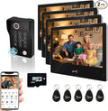Wired Video Apartment Intercom System, Door Phone Kit, 10 Inch Touch Monitor by ANJIELOSMART