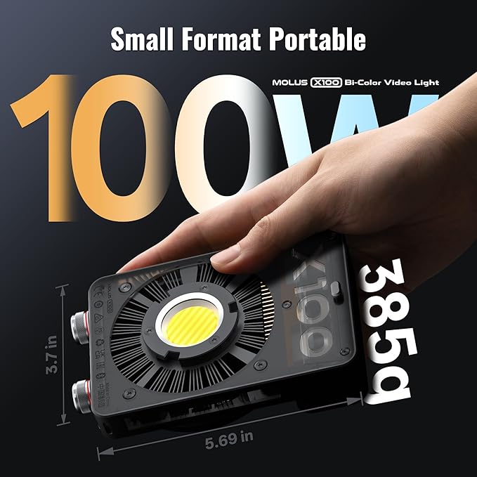 ZHIYUN MOLUS X100 Bi-Color Pro 100W Video Light V2 Upgraded Version - Image 3