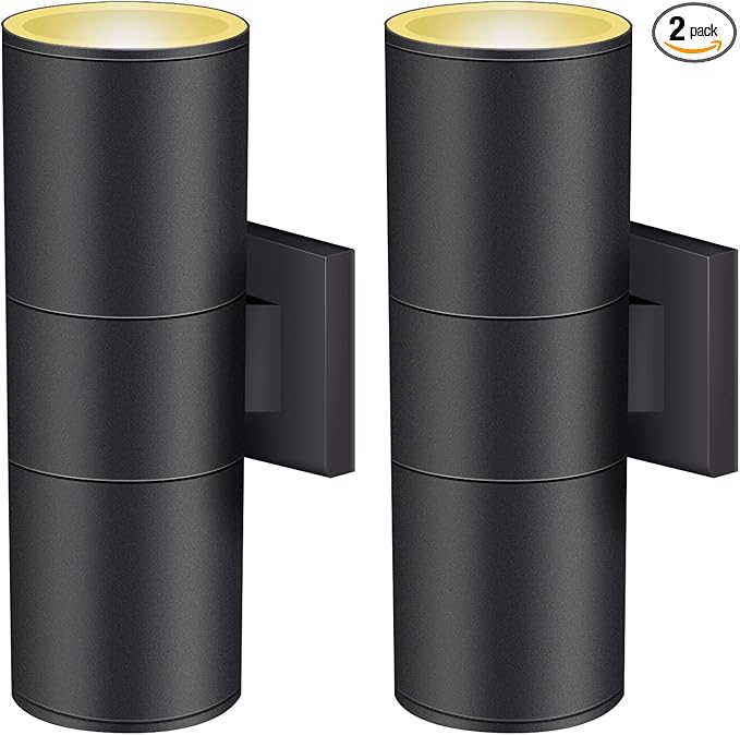 wowlite Modern Outdoor Wall Lights, Up and Down Lights Wall Mount Cylinder by wowlite