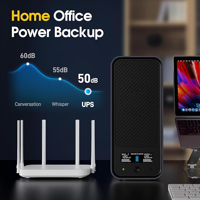 GOLDENMATE 1000VA/600W Lithium UPS Battery Backup & Surge Protector, Backup - Image 8