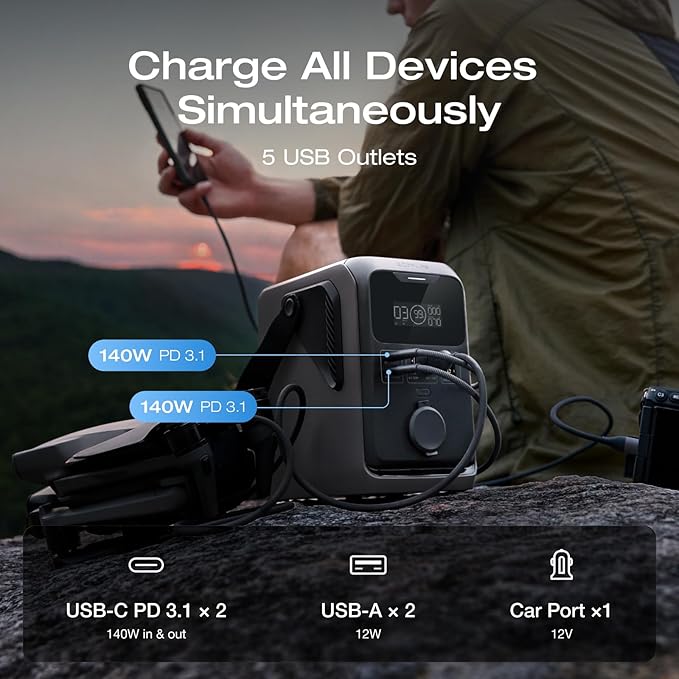 EF ECOFLOW TRAIL 300 DC Power Bank Station, 288Wh Outdoor Portable Power Station - Image 4