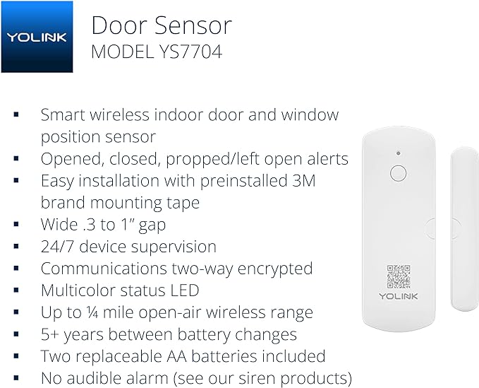 YoLink LoRa Smart Door Sensor Starter Kit: SpeakerHub Audio Hub & Door Sensors - Image 2