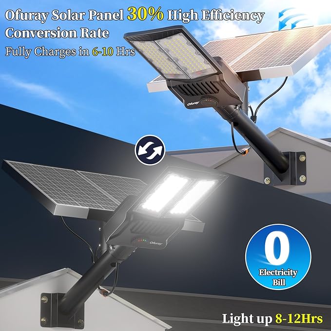 Ofuray Of-8800W Solar Street Lights Outdoor, IP67 Solar Security Flood Lights - Image 4