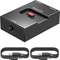 Cubilux 3.5mm Audio Selector, Bidirectional 2-In-1-Out or 1-In-2-Out 1/8-in TRS by Cubilux