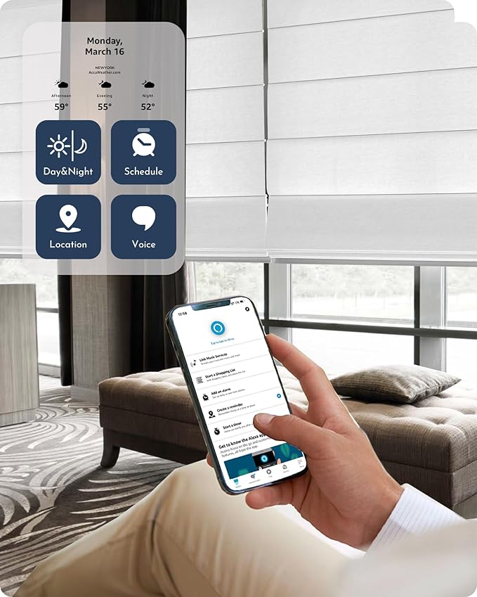 Graywind Smart Roman Shades 60% Blackout Compatible - Image 3