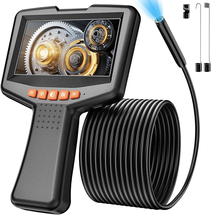 Endoscope Camera with Light: 4.3" Inspection Borescope Camera by TGJOR