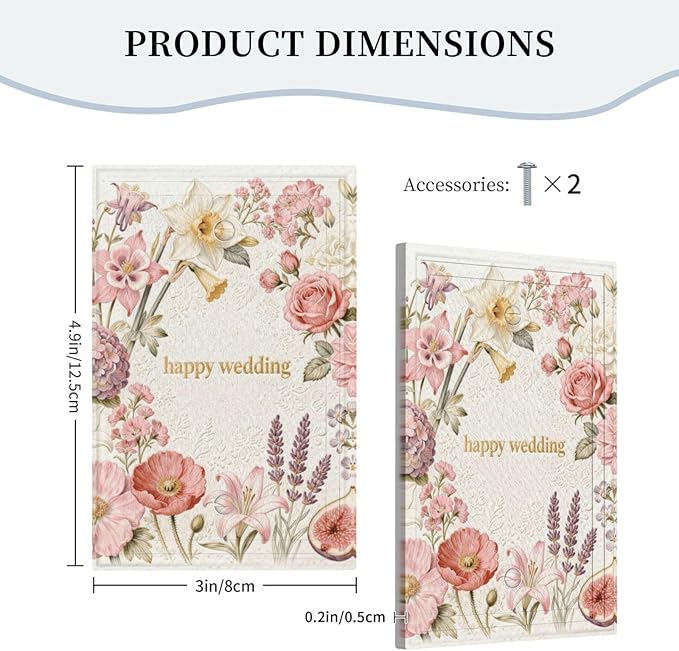 Bvtewkhz Floral Plant Watercolor Flowers No Device Single Blank Decorative - Image 5