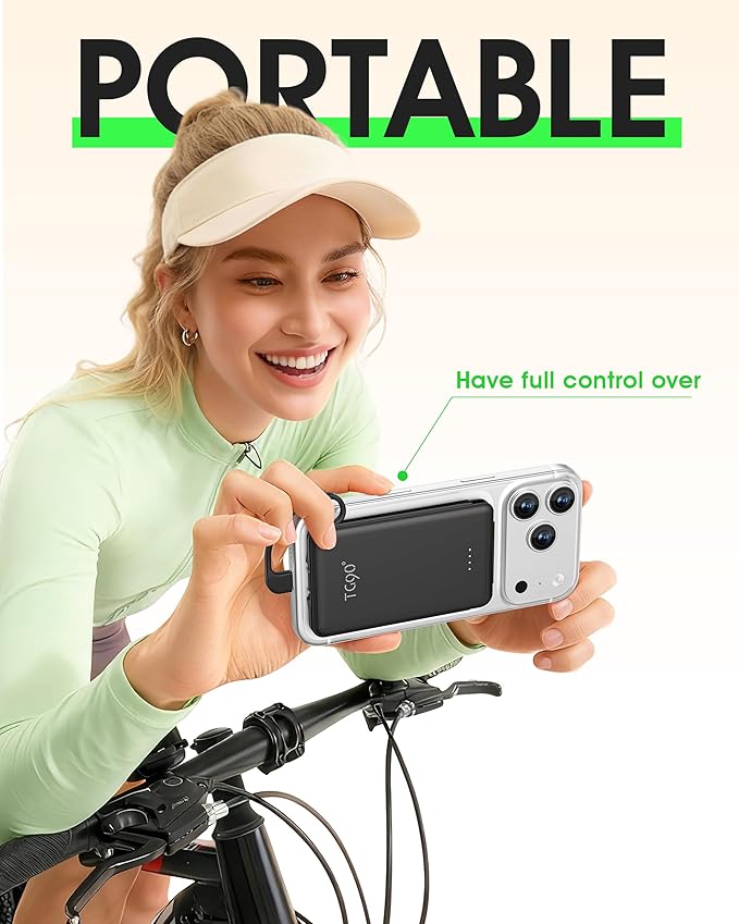 TG90° Ultra Slim 5000mAh Portable Charger Built-in Foldable AC Wall Plug and - Image 5