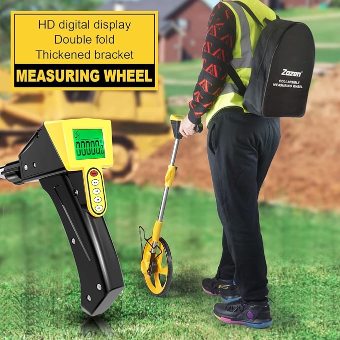 Zozen Measuring Wheel Digital Display, Foldable Feet/Meter Digital Measuring - Image 6