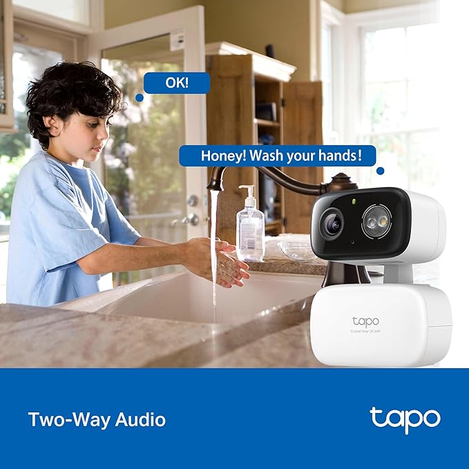 Tapo 2K Indoor/Outdoor Pan/Tilt Wired Security Camera - Image 9