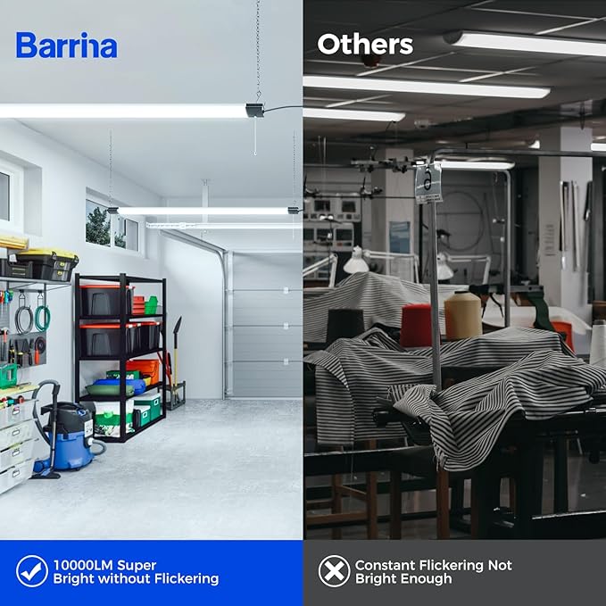 Barrina BS84 LED Shop Lights for Workshop 4FT, 6500K Utility Shop Lights - Image 3