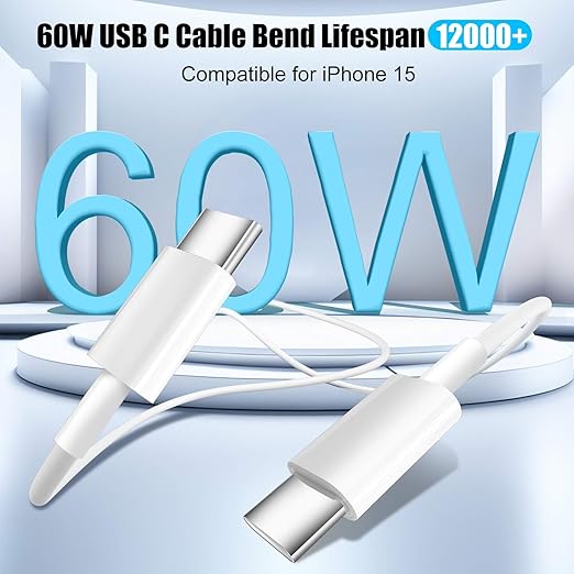 USB C Charger for iPhone 15, 4-Port Fast iPhone 15 Wall Charger Block, 10FT USB - Image 5
