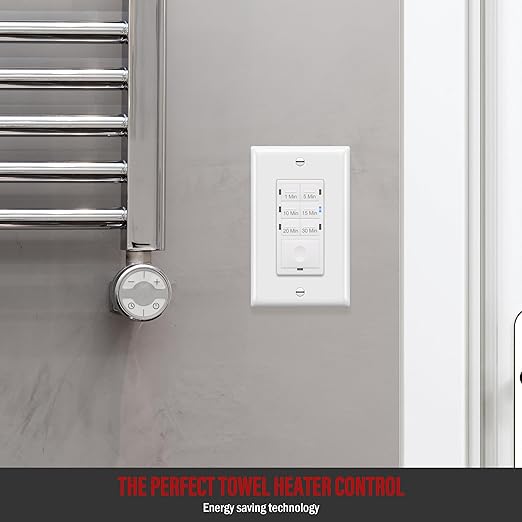 Enerlites Bathroom Timer Countdown Switch, HET06A-R | in-Wall Electrical Timer - Image 4