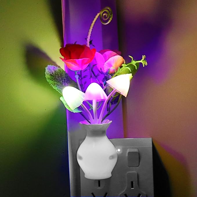2Pack Plug in LED Night Light w/Auto Dusk to Dawn Sensor, AUSAYE 0.5W Energy - Image 3