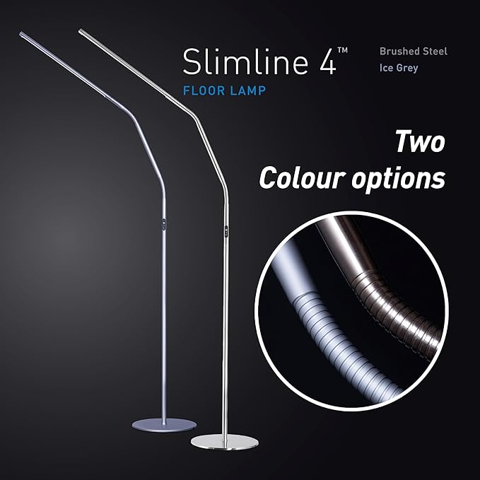 Daylight Slimline 4™ LED Floor Lamp in Brushed Steel - Image 4