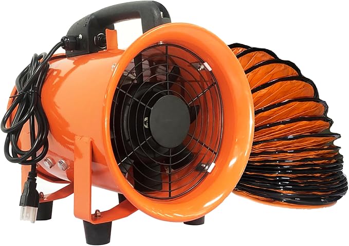 FICBXRA Utility Blower Fan 10 Inch Portable Axial Exhaust Fan 350W/2.6A 1600CFM by FICBXRA