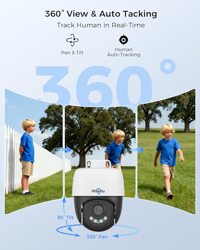Hiseeu 4K PoE Security Camera System, Human Vehicle Detect, 2-Way Audio - Image 2