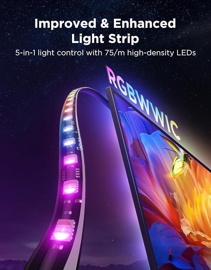 Govee TV Backlight 3 Pro with HDR Triple Camera, 16.4ft 5-in-1 RGBWWIC LED - Image 4