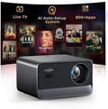 Projector with WiFi and Bluetooth: Outdoor-Projector 4K Support 1080P Smart by Lisowod