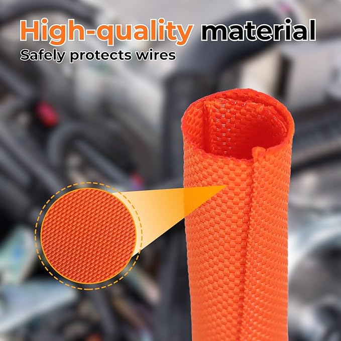 HOLED 1 inch Split Braided Cable Management Sleeve - Image 4