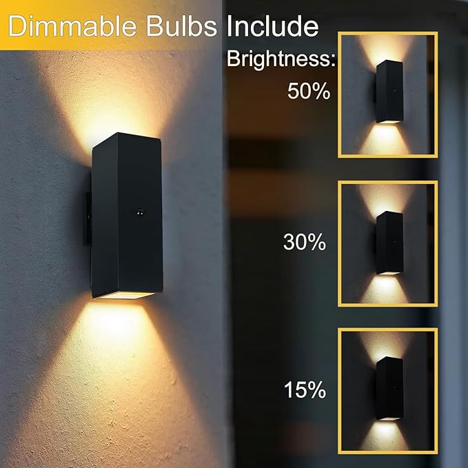 WISELUME 2 Pack Motion Sensor Outdoor Wall Lights, Dusk to Dawn Up & Down - Image 5