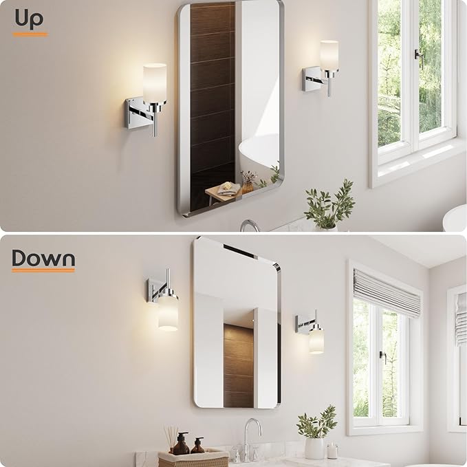 AONEON Vanity Lights Polished Chrome Bathroom Light Fixtures - Image 5