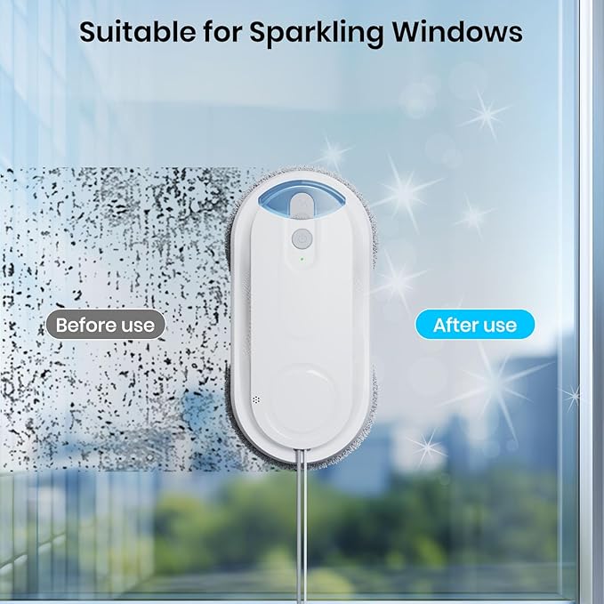KKI Window Cleaning Robot, Auto Window Cleaner Robot, Dual Spray, Max 3200Pa - Image 8