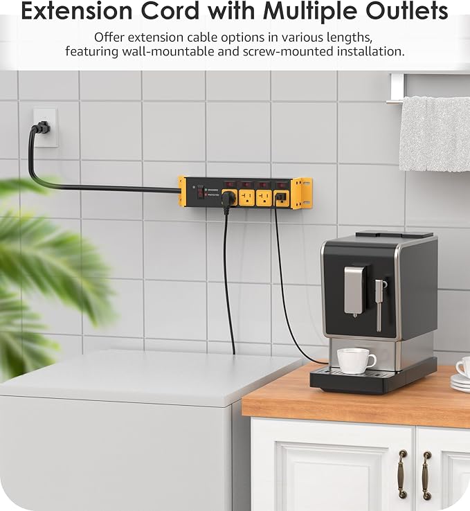 CCCEI Heavy Duty Surge Protector Power Strip 20 Amp Individual Switches. 6FT 12 - Image 5