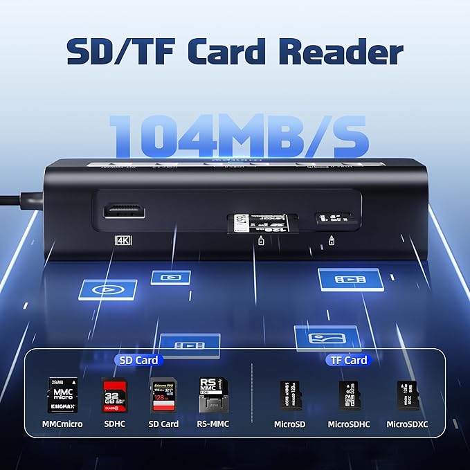 intpw USB C Hub 10Gbps, 9-in-1 USB C Docking station - Image 6