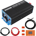 2000W Pure Sine Wave Inverter, 1 USB Port 5v/2.1a, LCD Display&Remote Controller by Unknown