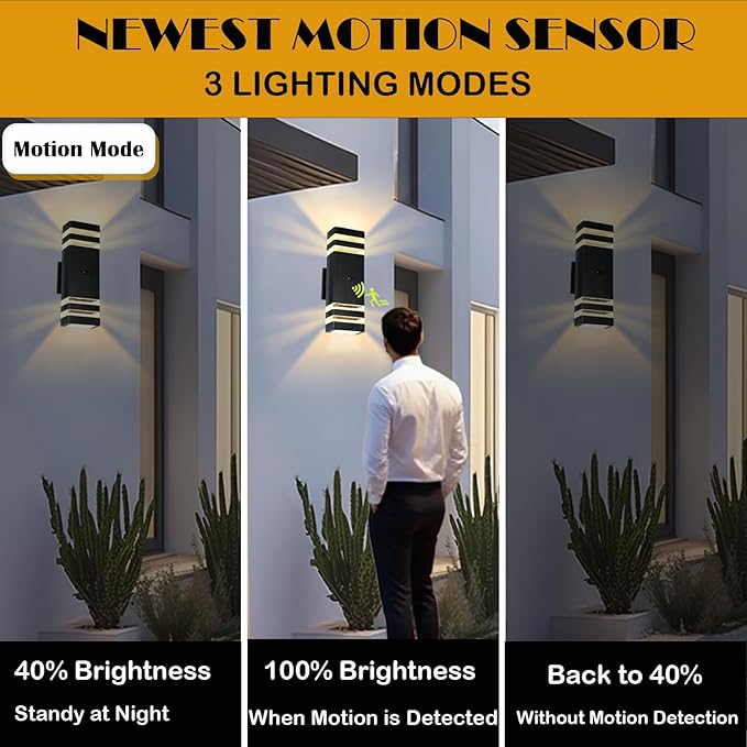 iYogaled Dusk to Dawn Motion Sensor Porch Light - Image 2
