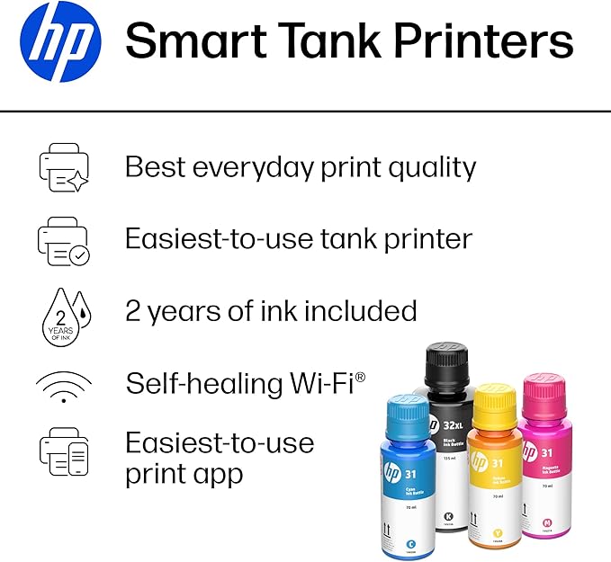 HP Smart Tank 7301 Wireless All-in-One Ink Tank Printer, Copier - Image 2