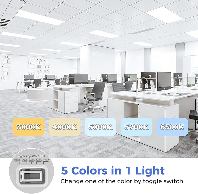 AIKVSXER 18 Pack 2x4 LED Flat Panel Light - Image 2