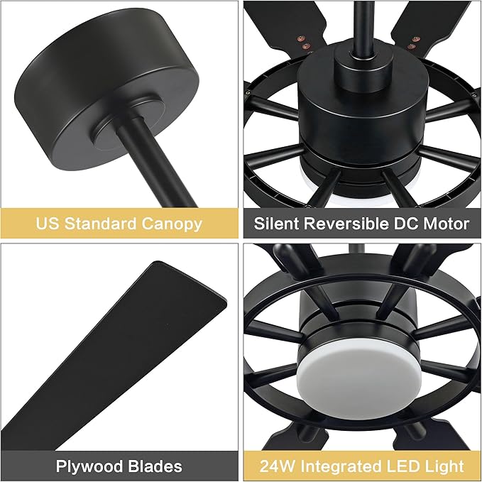 ELEHINSER 80 Inch Ceiling Fan - Image 8