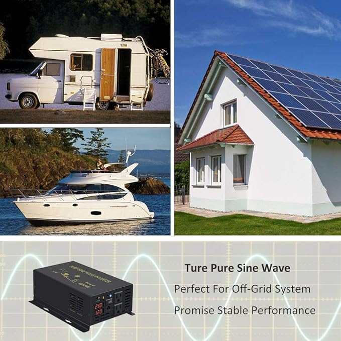 WZRELB 600W 24V 120V Pure Sine Wave Power Inverter - Image 7