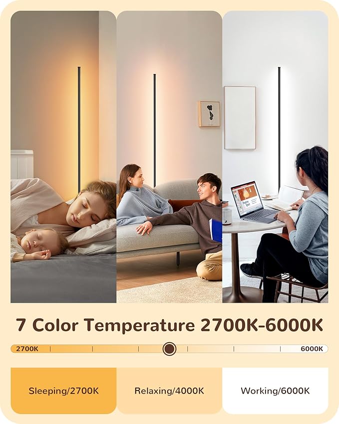EDISHINE LED Corner Lamp, 57.5" Floor Lamps - Image 2