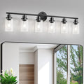 Guliaofo 6-Light E26 Black Bathroom Vanity Lights, Modern Bathroom Light by GuliaofoLights
