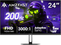 Amzfast 24 Inch Gaming Monitor 180Hz 200Hz FHD 1080p Computer Monitor, 1ms by Amzfast