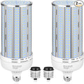 XYCN 2 Pack 300W Corn LED Light Bulb Fanless, 5000K Daylight E26/E39 Large by XYCN