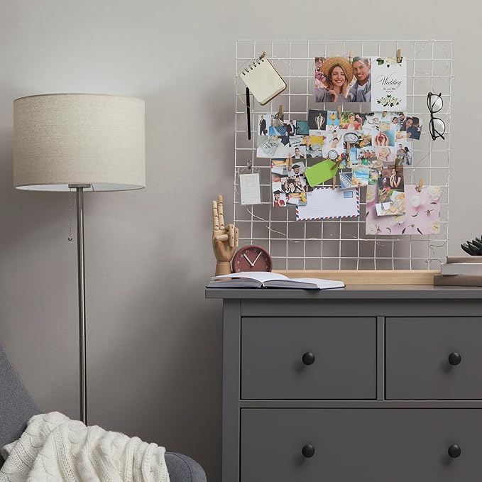 PATIKIL 12"x12" Wire Grid Panel, 2 Pack Board Photo Pictures Memo Display Grid - Image 5